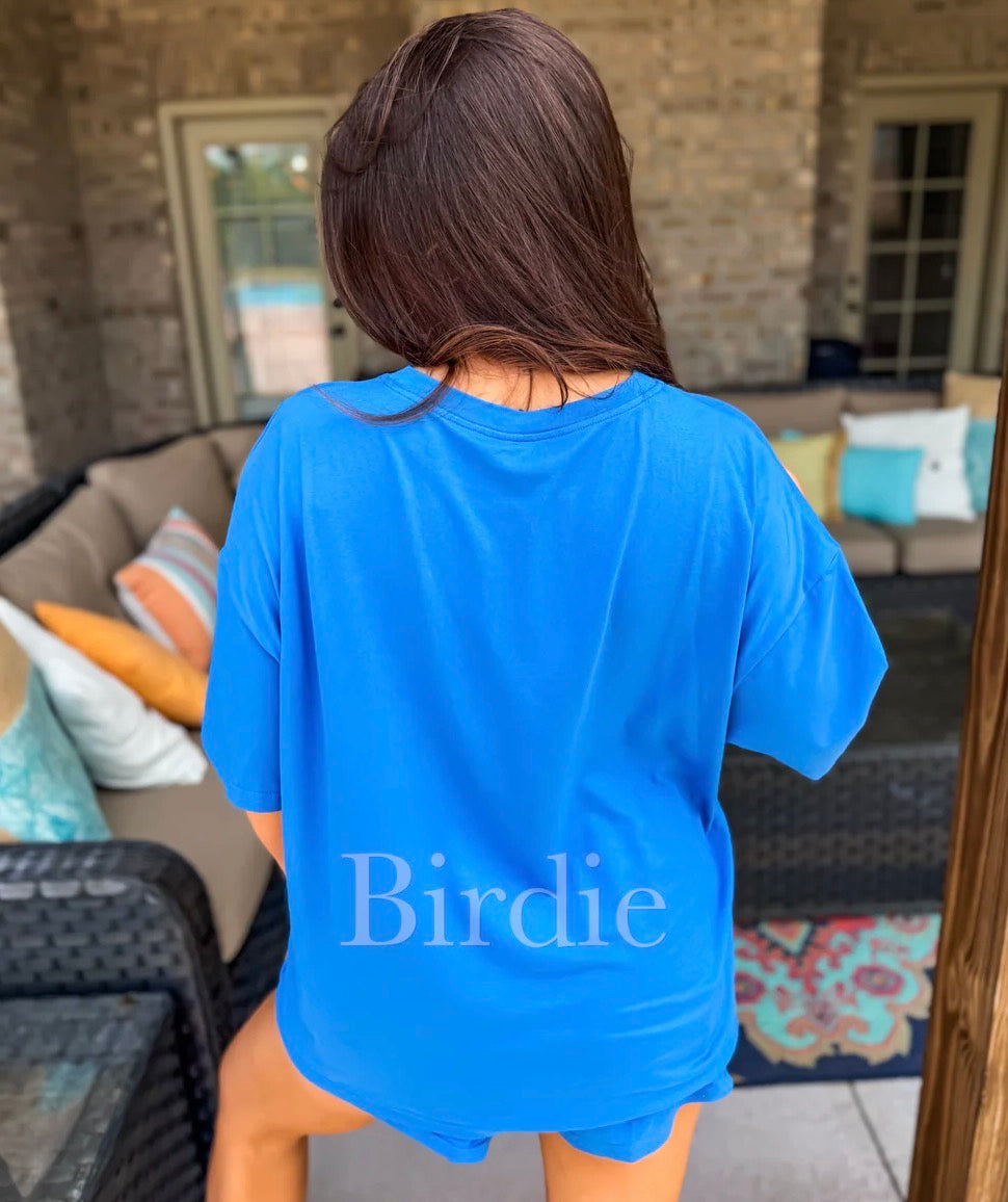 BIRDIE Pre-Order Tee Boxer Shorts Set Royal Tide (Sold as Set)