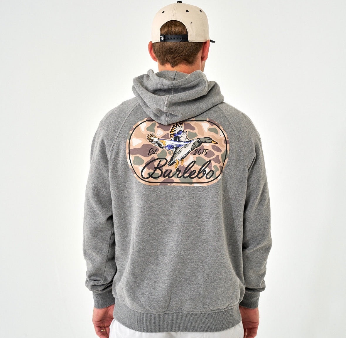 Fleece hoodie - ducks flying in