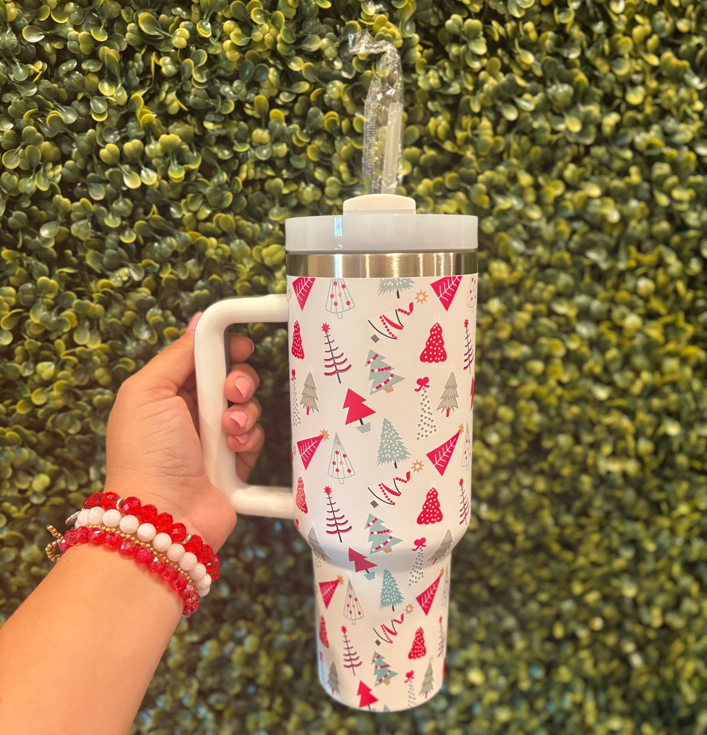 Christmas Tree Themed Tumbler