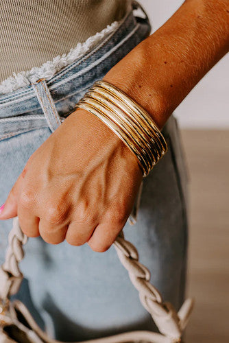 Gold bangle bracelet