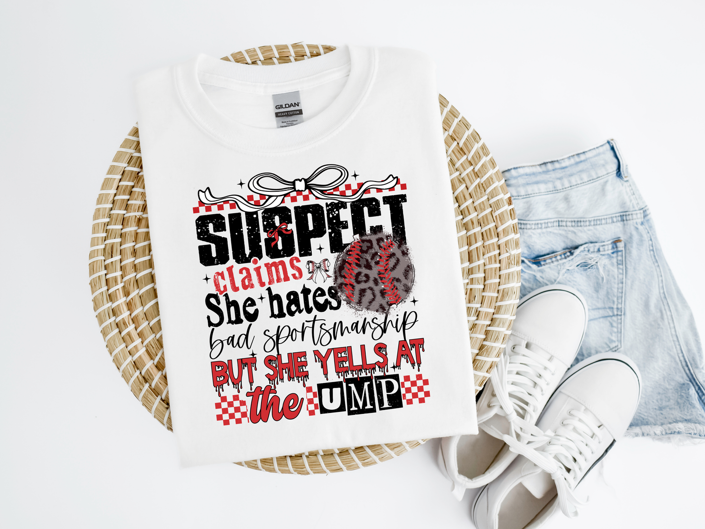 Suspect Claims She Hates Bad Sportsmanship But She Yells At The Ump - Comfort Colors Tee