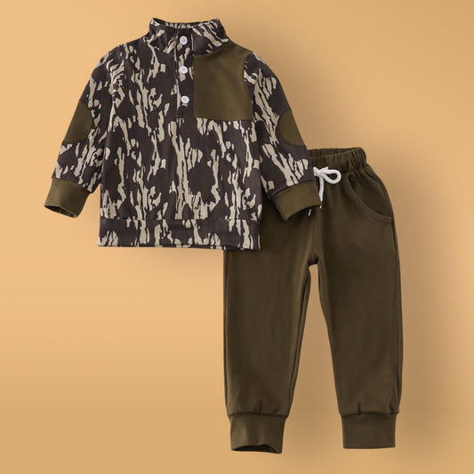 Pre-Order Boys Camouflage Print Pants Set
