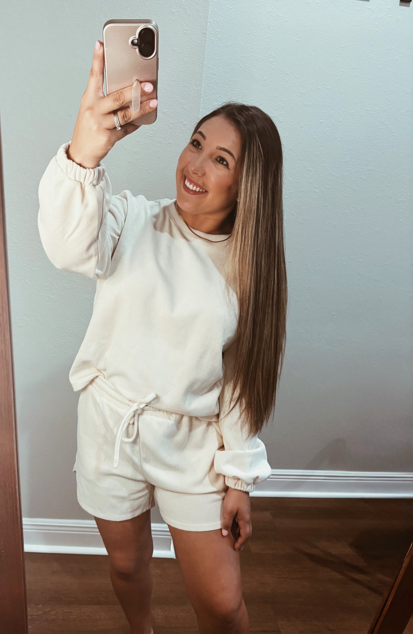 Cream colored two piece set