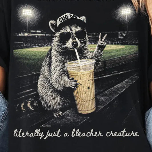 Literally just a bleacher creature (black hat) - Graphic Tee