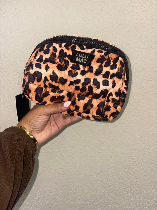 LULU MAC leopard puff bag