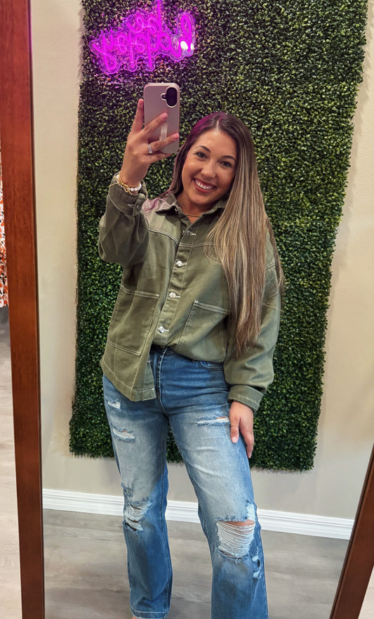 Mid Rise Straight Leg Jeans