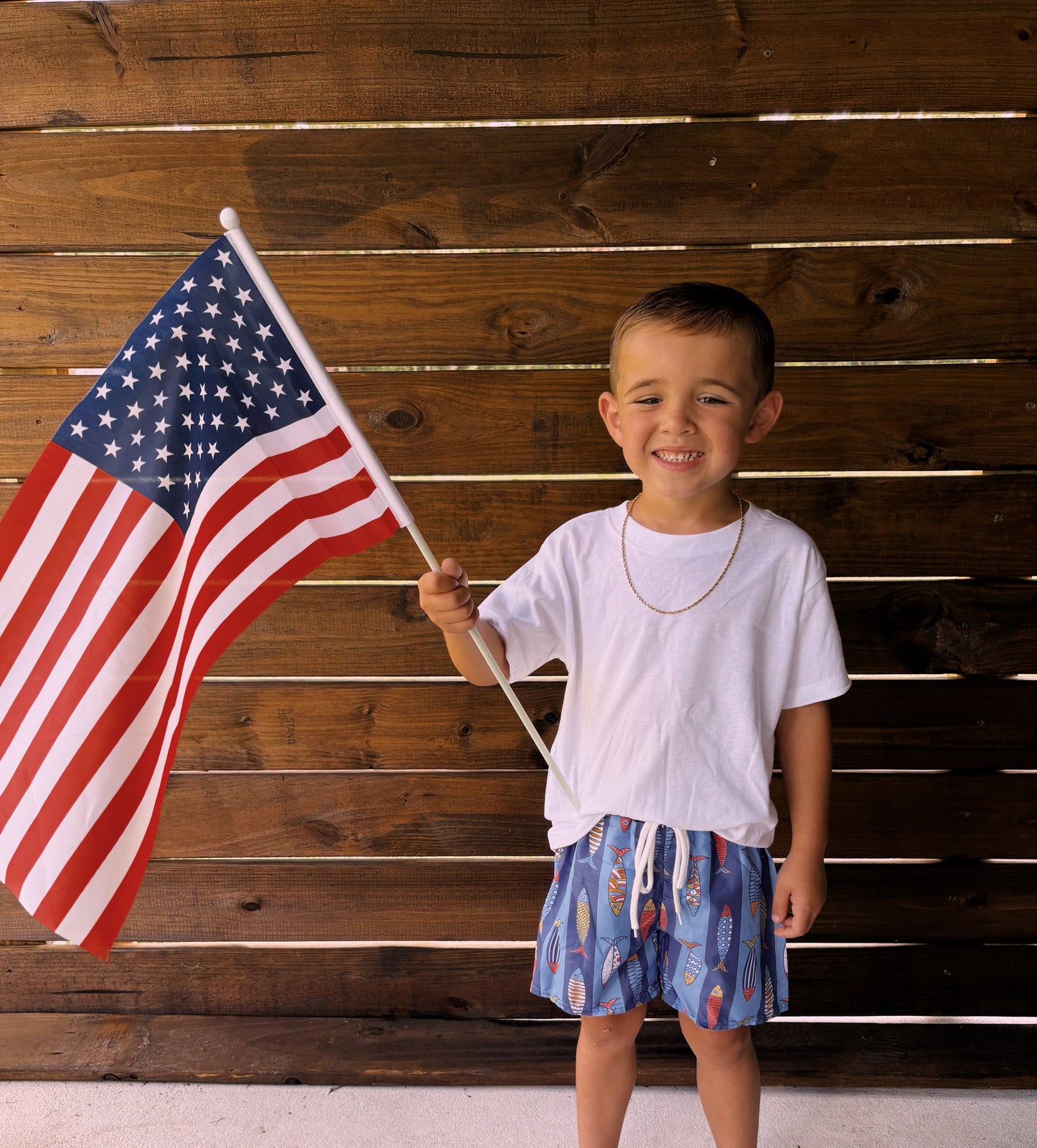 Fish Boy Swim Trunks