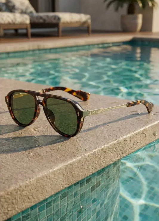 Oliver Tortoiseshell Aviator Sunglasses
