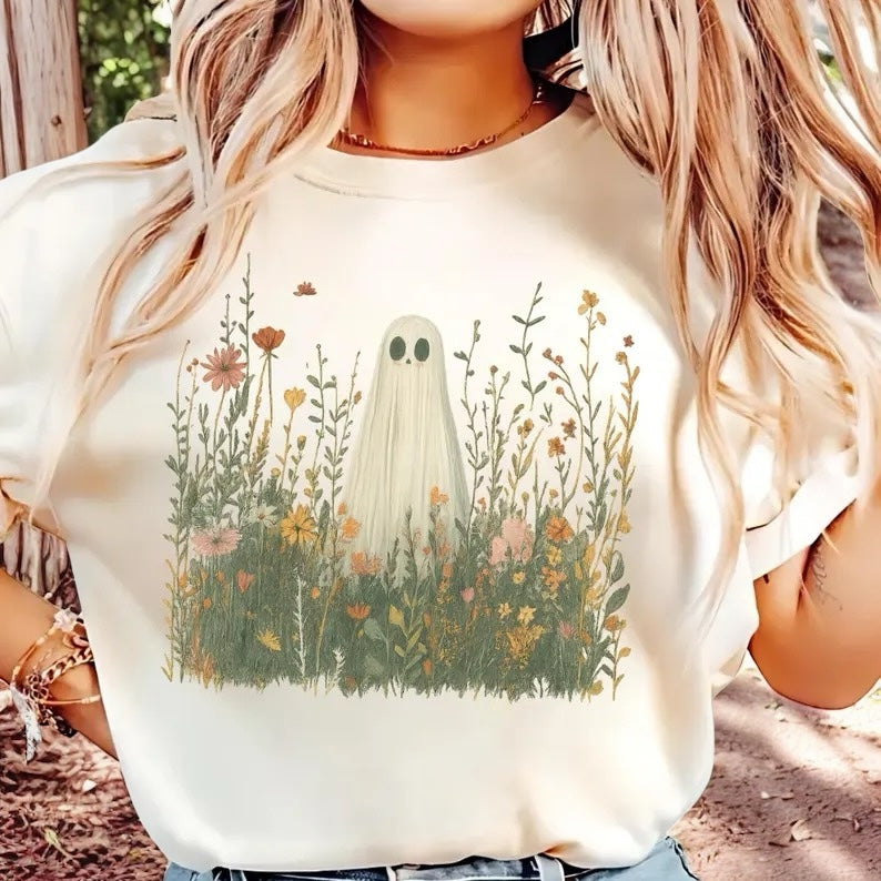 Wild flower ghost tee