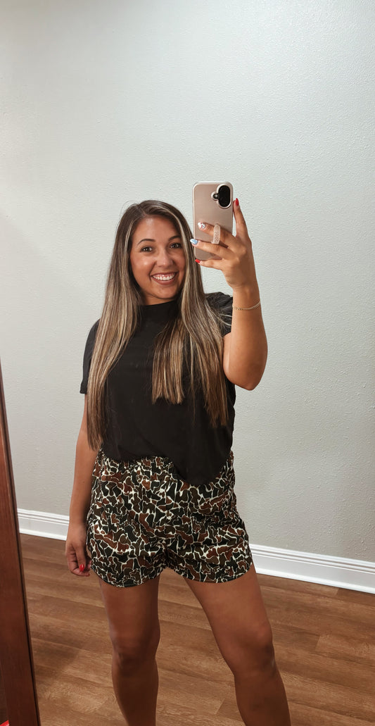 Brown camo shorts