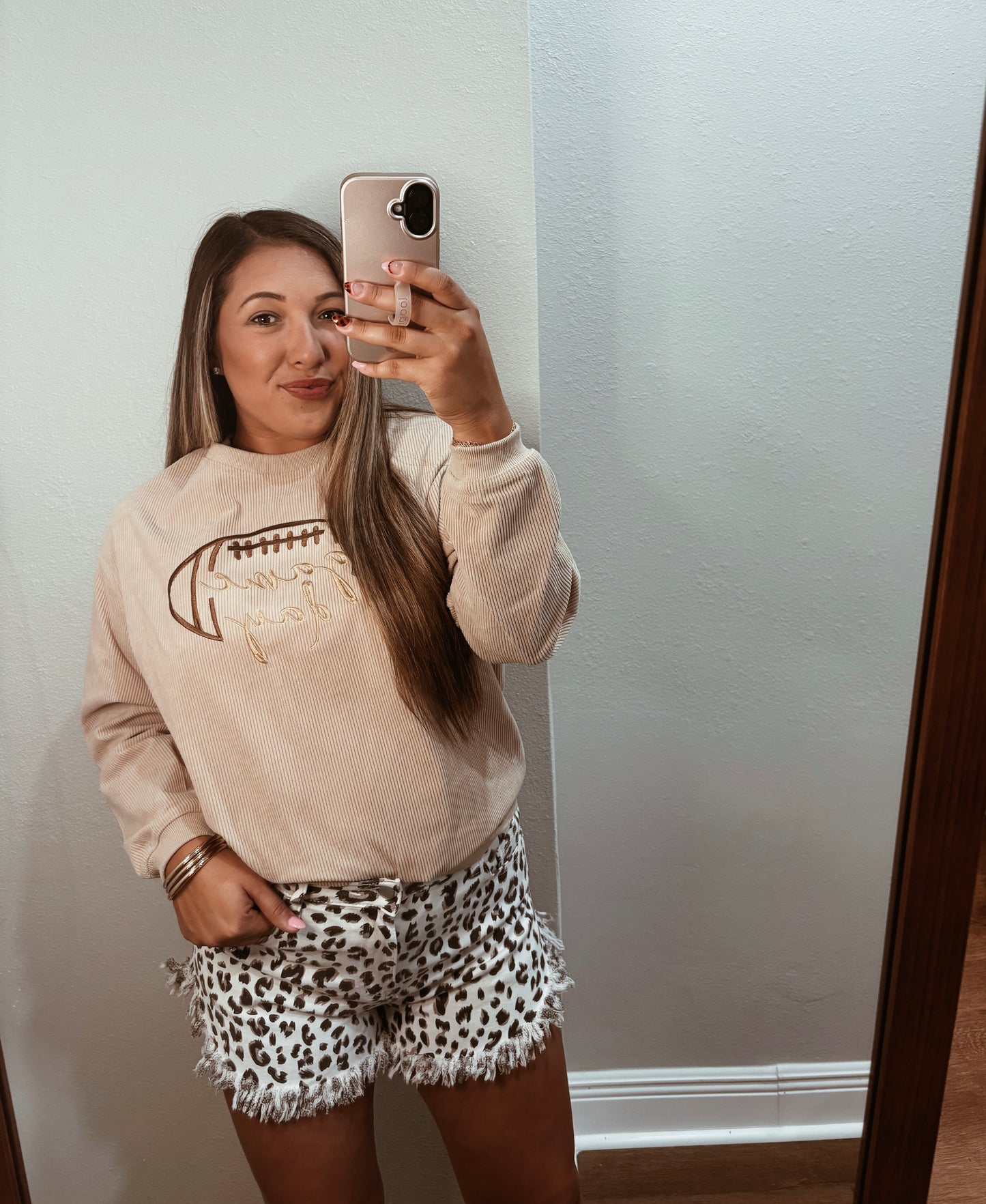 Game Day Embroidered Sweatshirt - Oversized