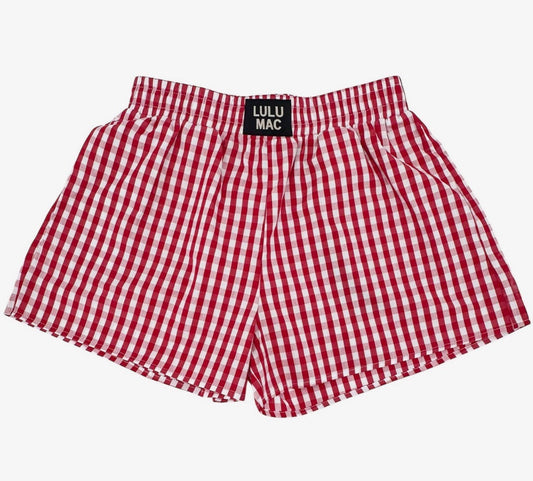 Red Gingham Boxer Shorts