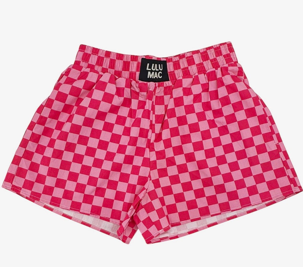 Pink Checkered Boxer Shorts