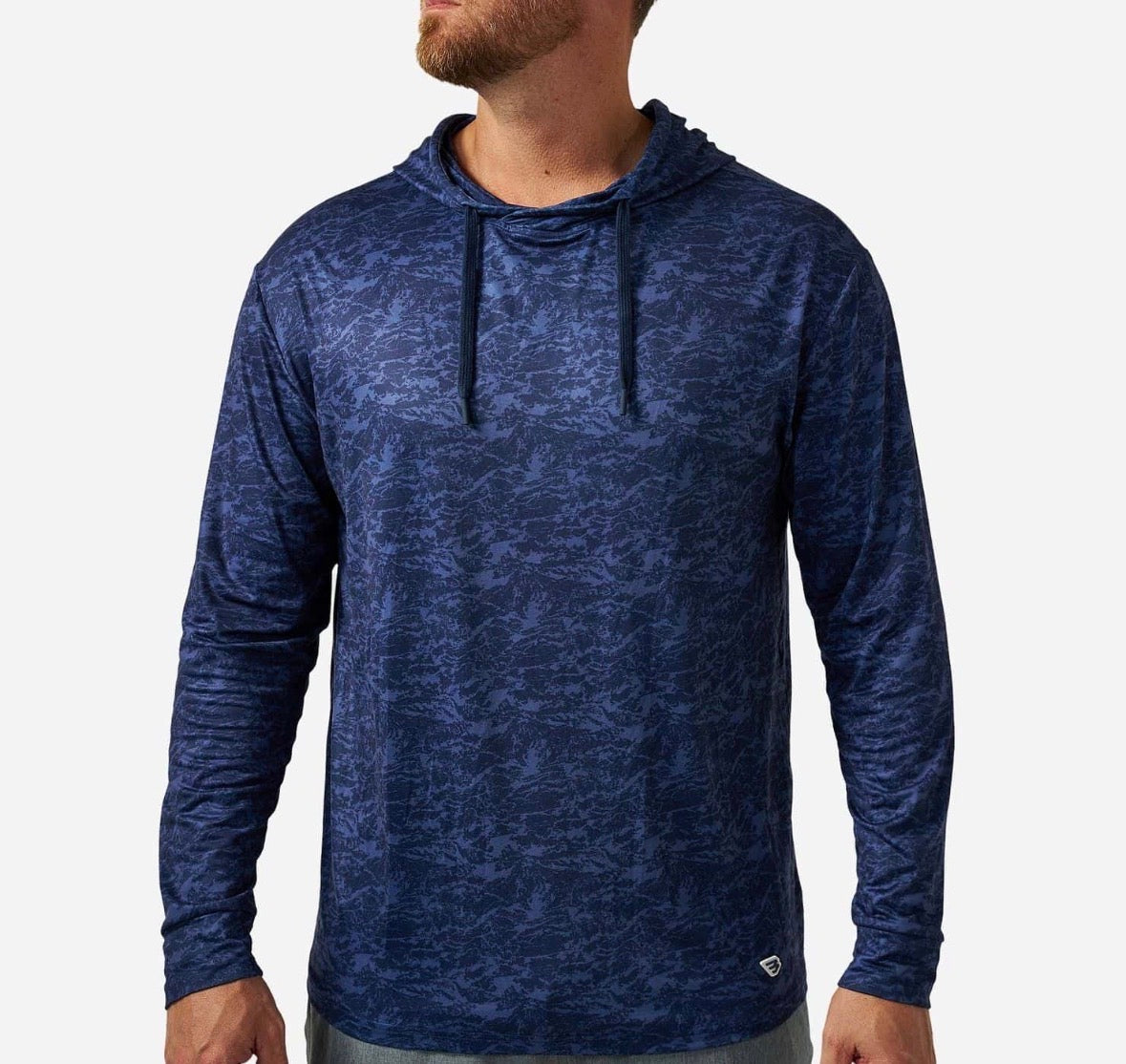 Burlebo - Performance Hoodie Marsh Camo (Navy)