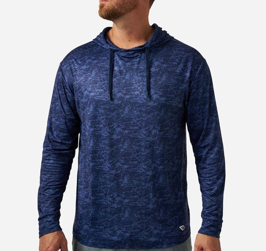 Burlebo - Performance Hoodie Marsh Camo (Navy)