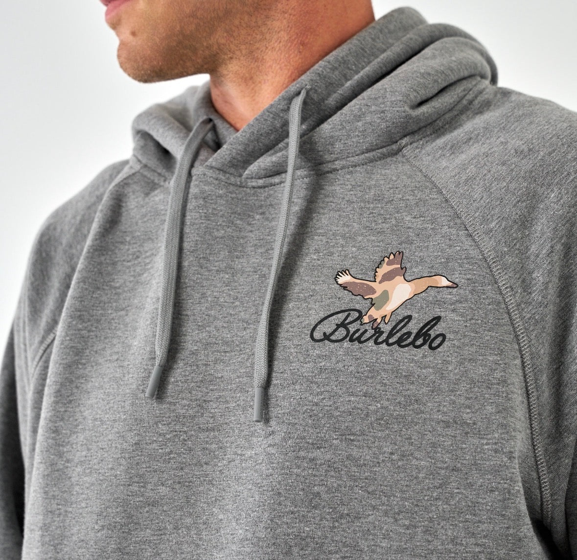 Fleece hoodie - ducks flying in