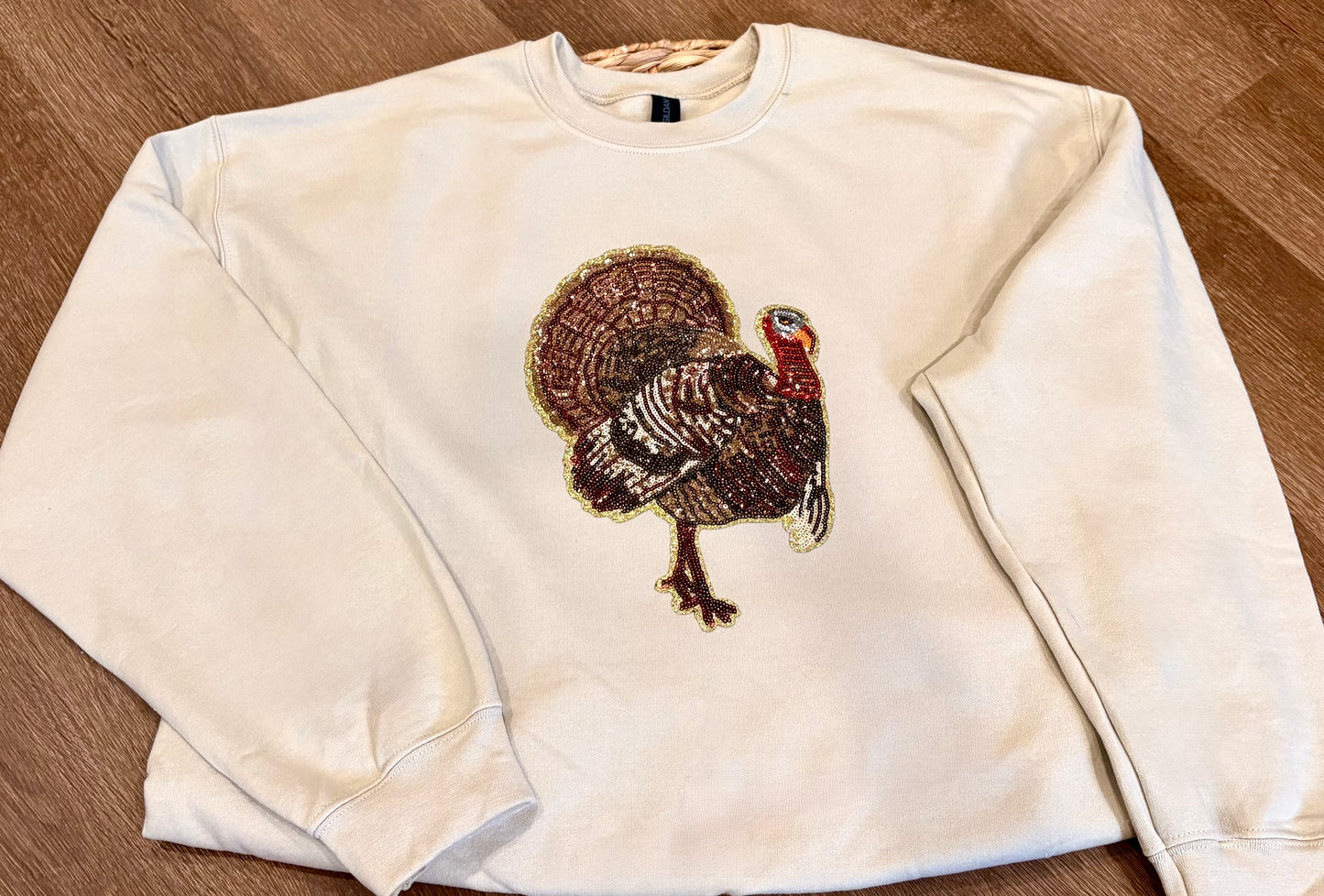 Sequin Turkey Patch - Sweater
