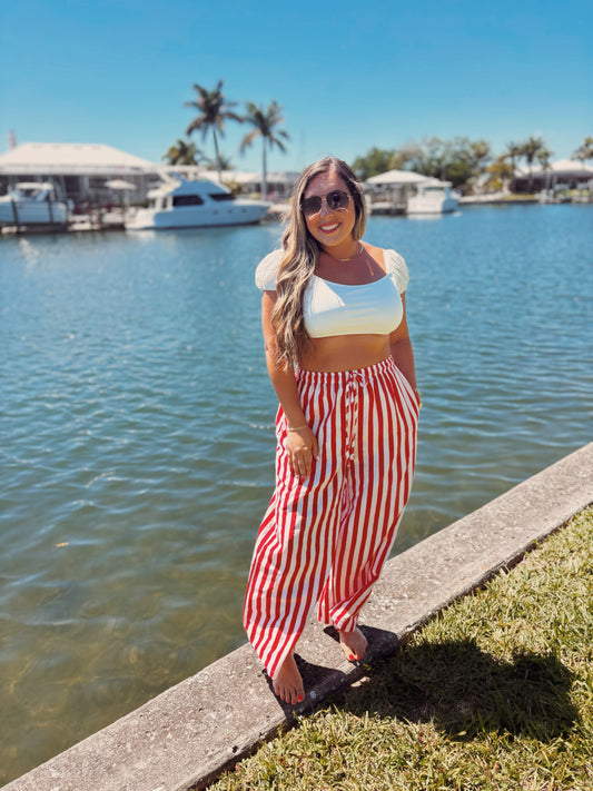 Puff Sleeve Swim Top