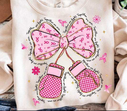 Pink boxing gloves bow