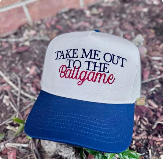 Pre order - take me out to the ball game embroidered