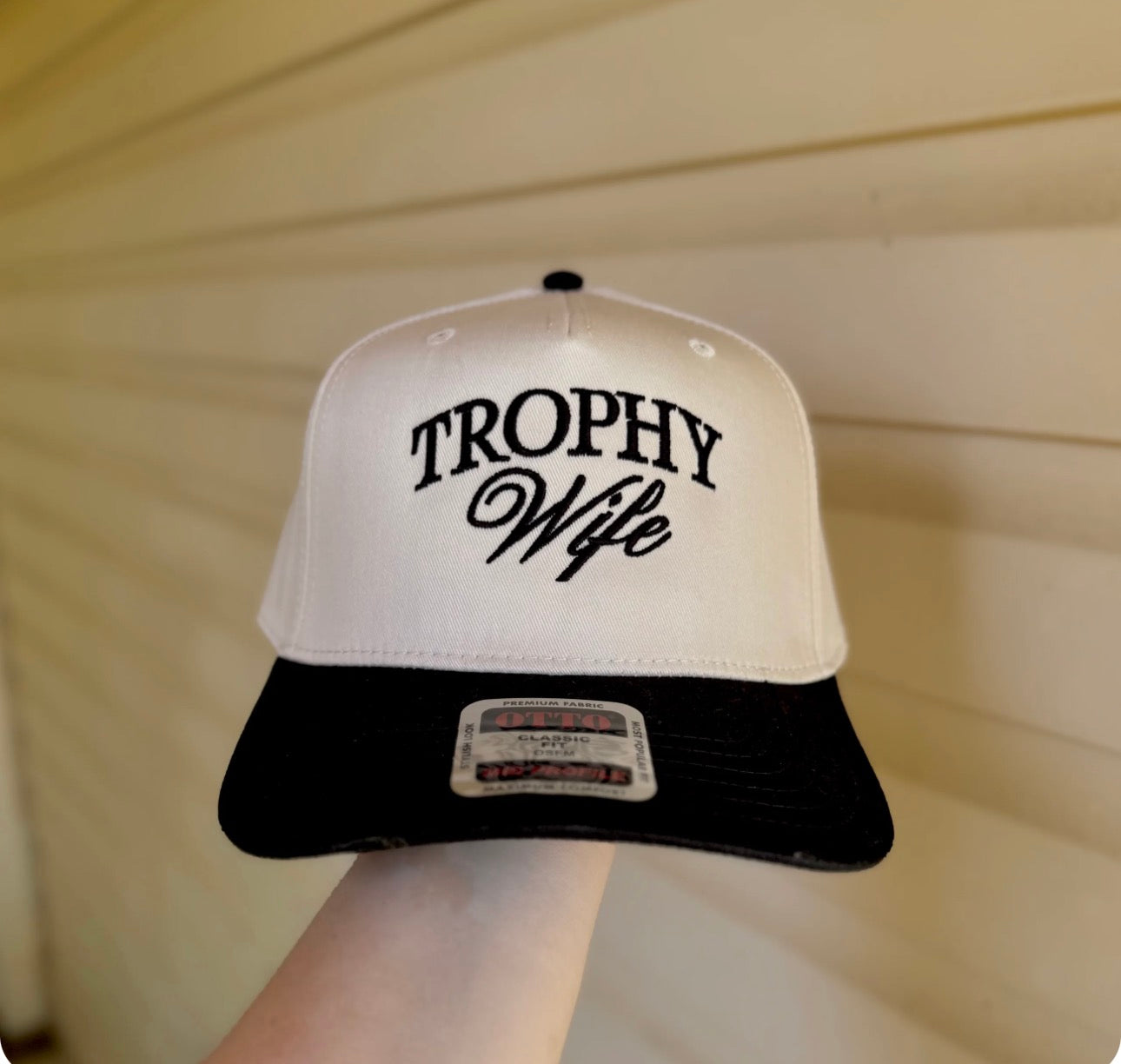 PRE ORDER- trophy wife embroidered hat ￼