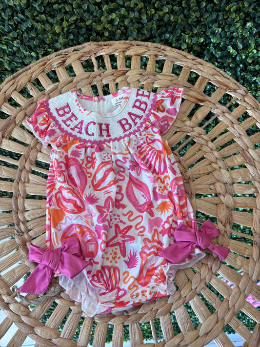 Embroidered beach babe bubble