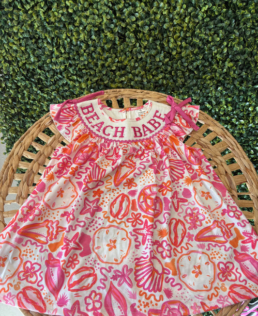 Beach babe embroidered dress